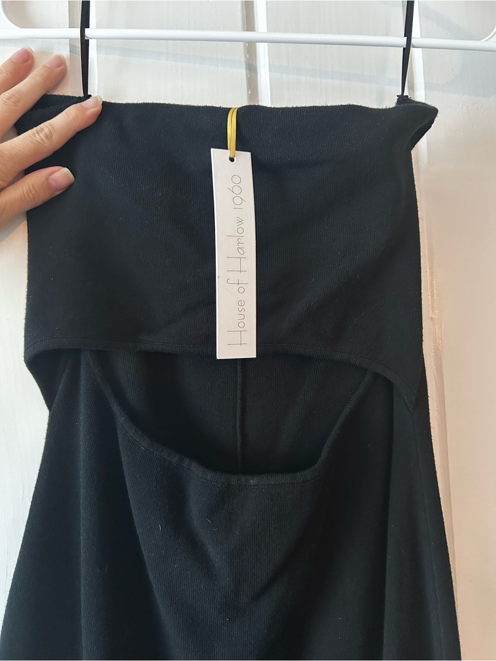 House of Harlow 1960 | Black Strapless Cowl Maxi Dress - Picture 4 of 9